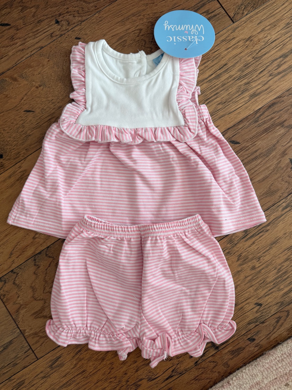 NWT Classic Whimsy striped set 6m